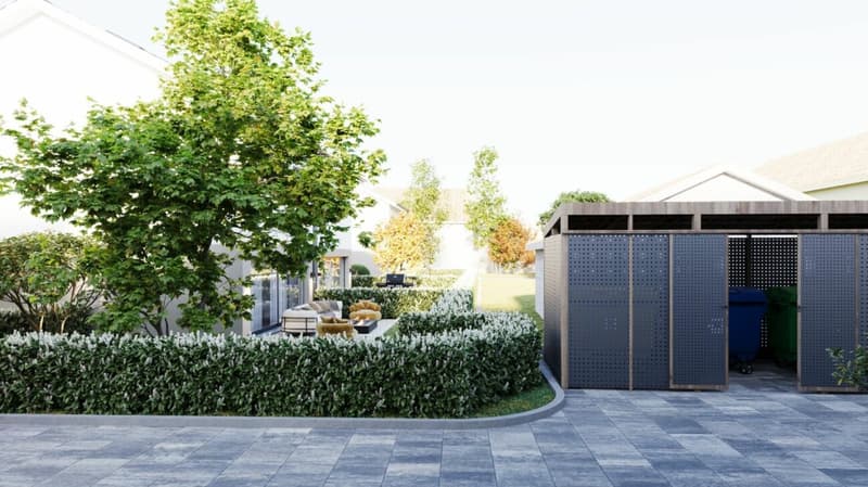 Maison jumelée moderne avec jardin, terrasse et carport (5)
