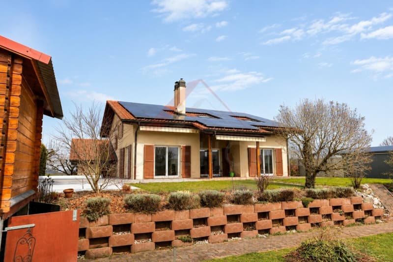 Maison familiale d'exception avec piscine, sauna et grand jardin à La Brillaz (1)