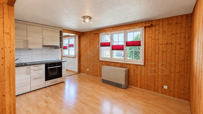 Charmantes 5.5-Zimmer-Chalet mit 2 Wohneinheiten, Schwedenöfen & riesigem Gartentraum in Plasselb (4)