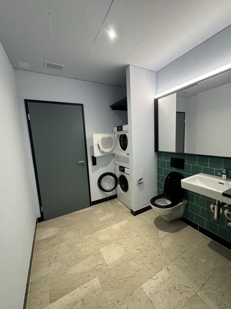 Badezimmer mit Waschturm