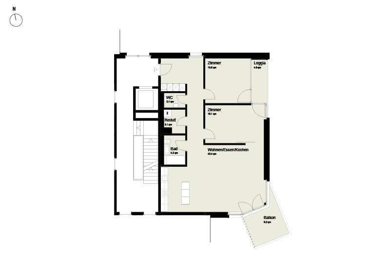 Neubauwohnung mit schöner Aussicht an Hanglage (5)