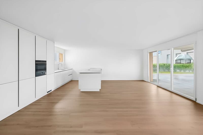 Küche + Wohnzimmer