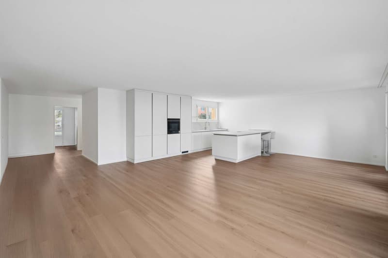 Küche + Wohnzimmer