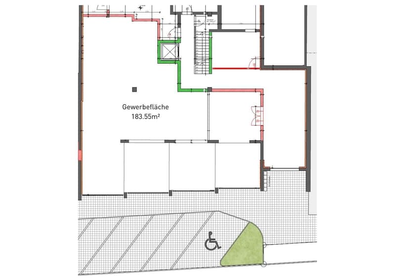 Grundriss Gewerbefläche Schlossstrasse