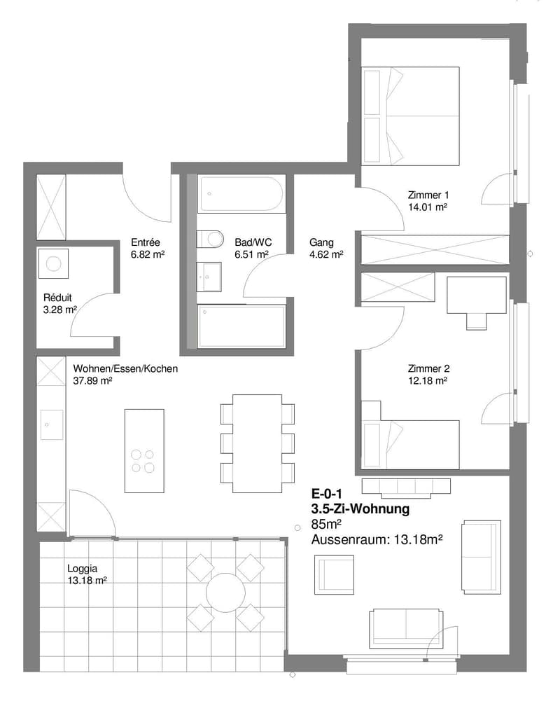 Grundriss E-0-1