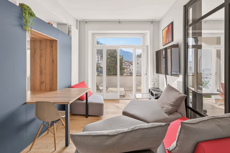 Élégance appartement meublé de 2.5 pcs au coeur de Territet - Montreux (3)