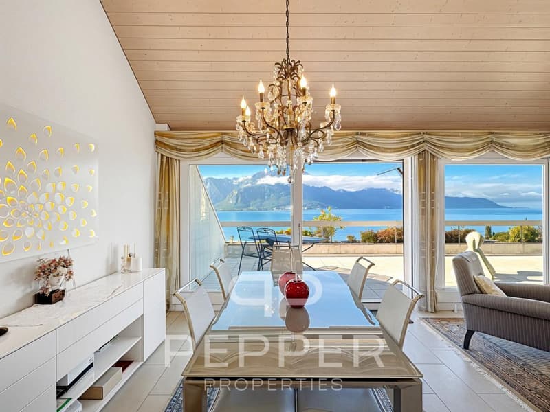 Rare duplex en attique avec vue panoramique sur le Léman et les Alpes (4)