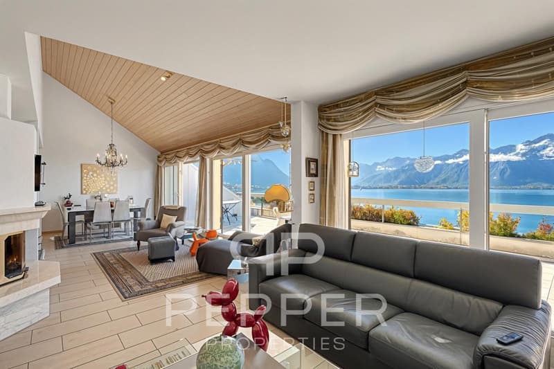 Rare duplex en attique avec vue panoramique sur le Léman et les Alpes (6)