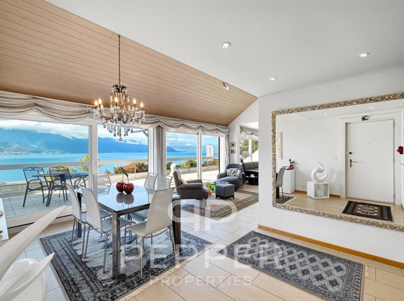 Rare duplex en attique avec vue panoramique sur le Léman et les Alpes (2)