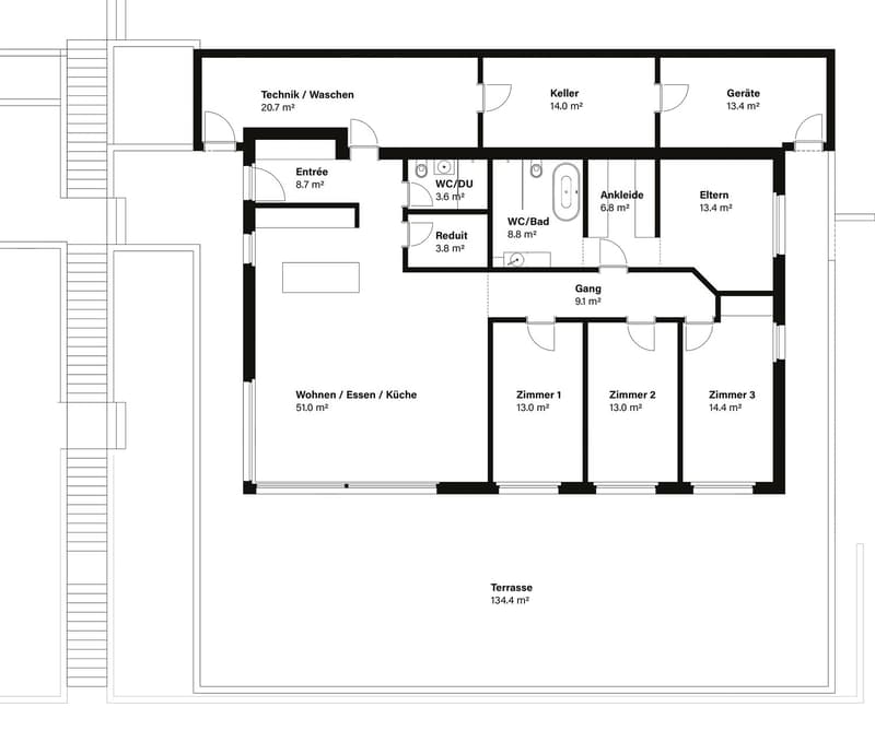 Exklusive 5.5-Zimmer-Terrassenwohnung mit Bergblick in Sattel (11)