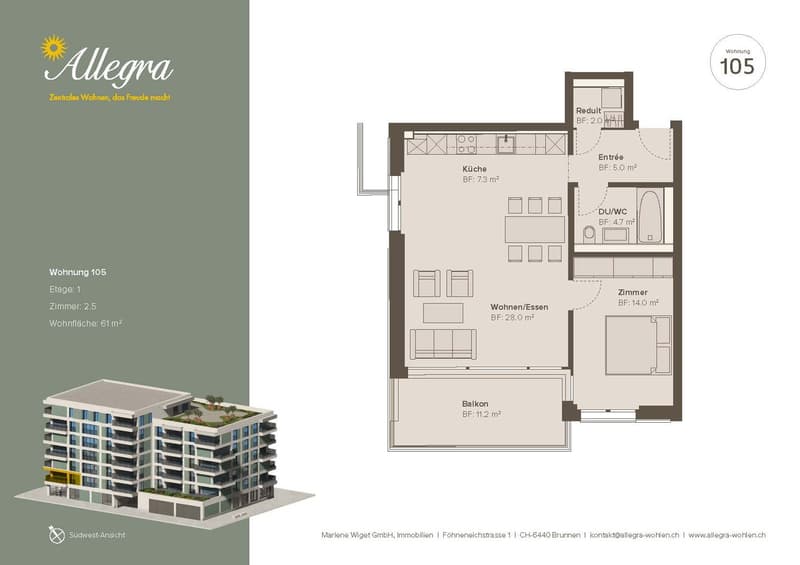 Erstvermietung: zentrale und komfortable 2.5-Zimmer-Wohnung (8)