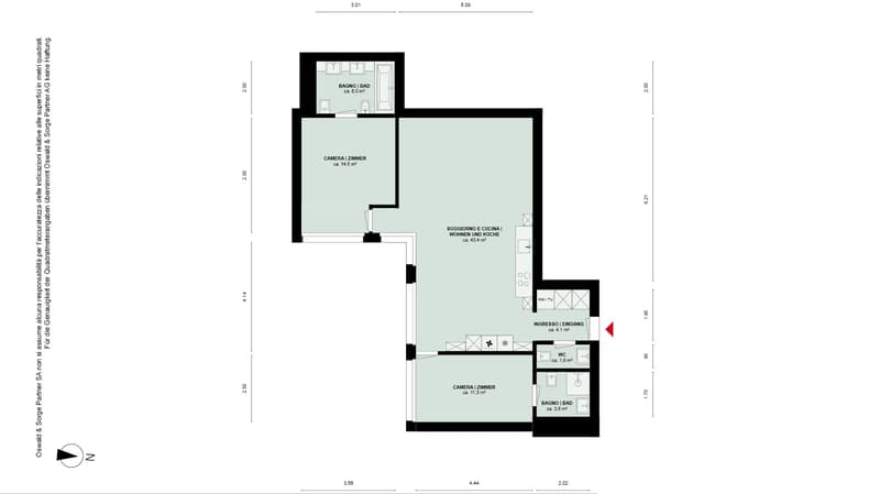 Planimetria appartamento 8 | Grundriss Wohnung 8