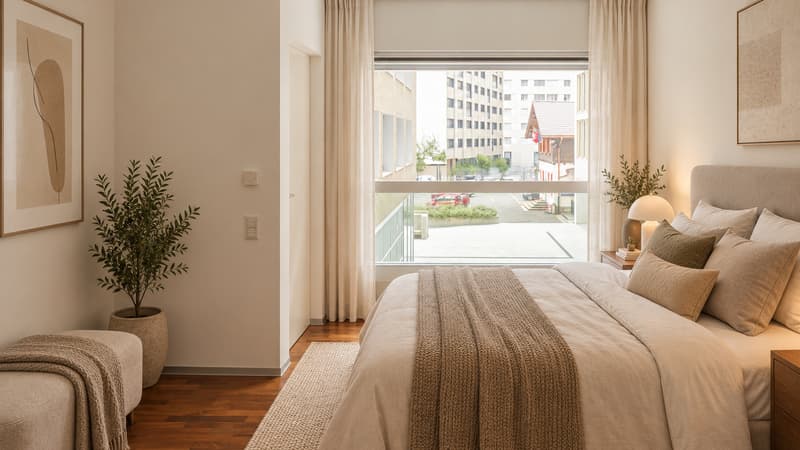 Camera da letto  visualizzazione | Schlafzimmer  Visualisierung