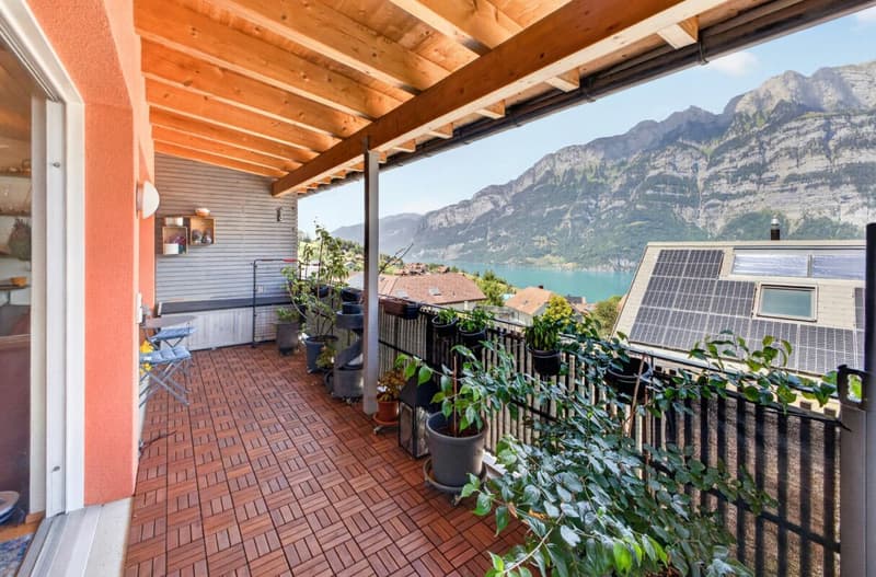 Wohnen über dem Walensee - Sonnige 3½-Zimmer-Dachwohnung mit Panoramablick (2)