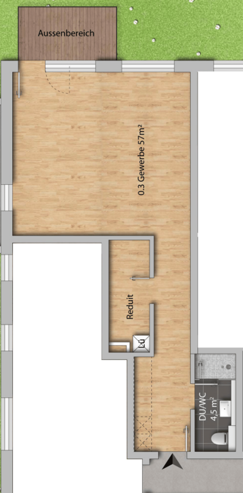 Gewerbe Nr. 0.3 mit 57m²