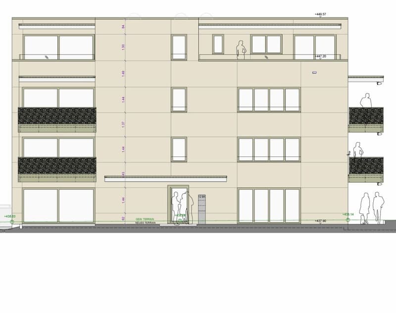 West-Fassade Eingang