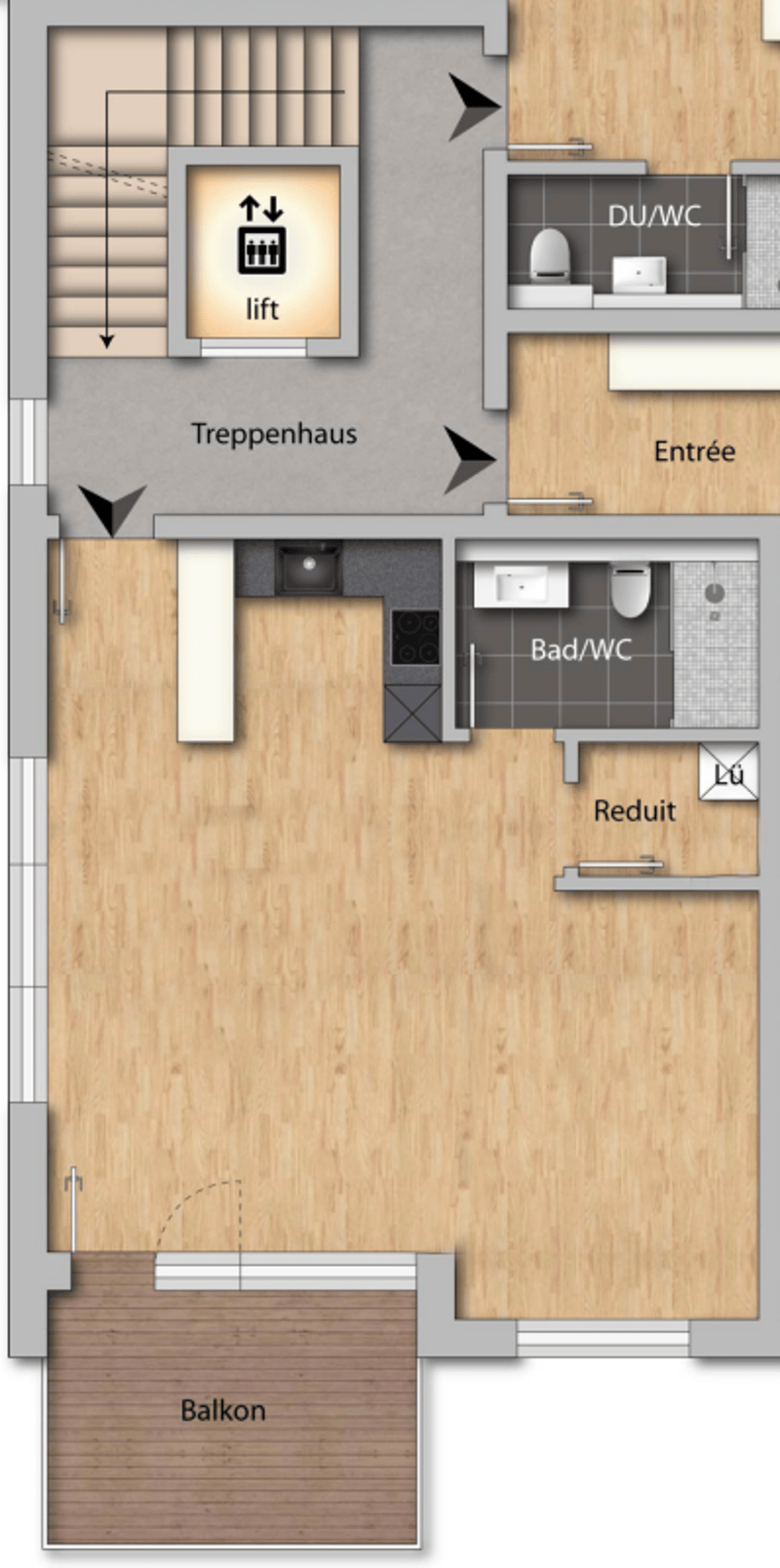 Gewerbe Nr. 0.5 mit 57m² im 1. OG