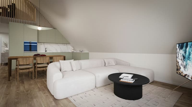 Lichtdurchflutete Dachwohnung im «Waidhof» (2)