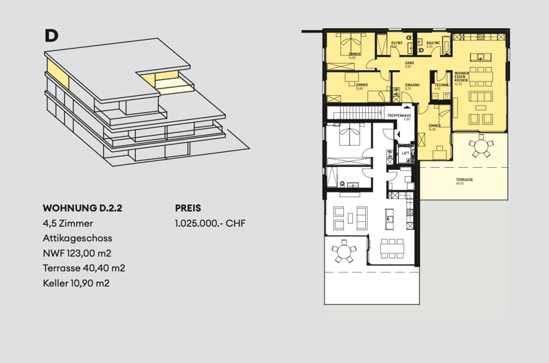 Attraktive 4.5-Zimmer-Attikawohnung im Neubauprojekt Bachgarten (12)