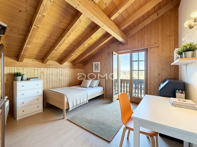 Authentique chalet avec vue dégagée et grand terrain (6)