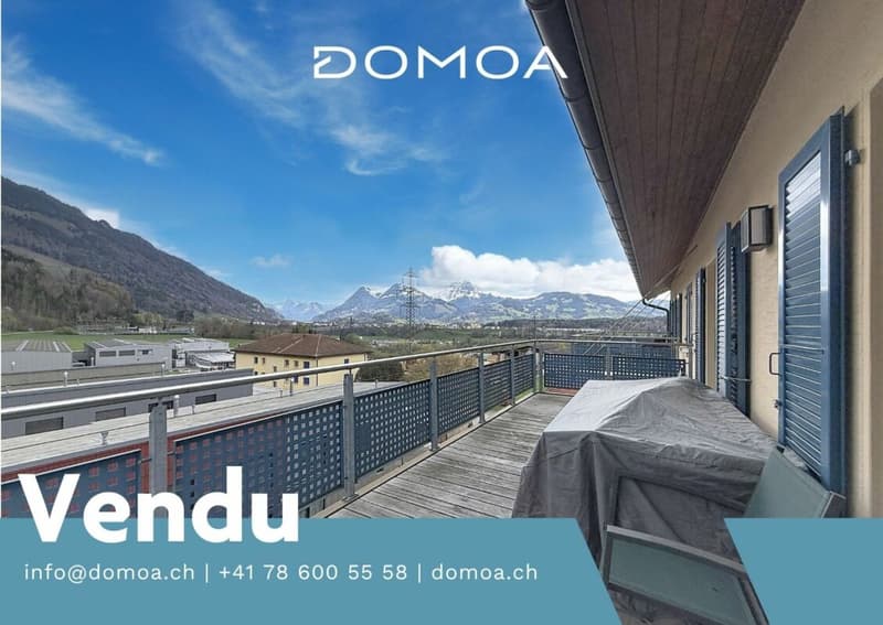 !!! VENDU!!! Superbe 3,5 pièces rénové avec grande terrasse et vue sur le Moléson (1)
