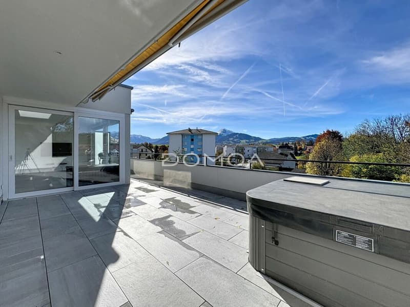 Attique contemporain 4,5 pièces, de 162 m2 avec vue panoramique sur le Moléson et jardin d'hiver (3)