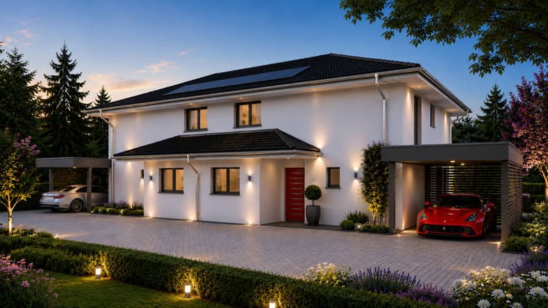 Projet contemporain  Lot A dans un ensemble de deux villas mitoyennes (8)