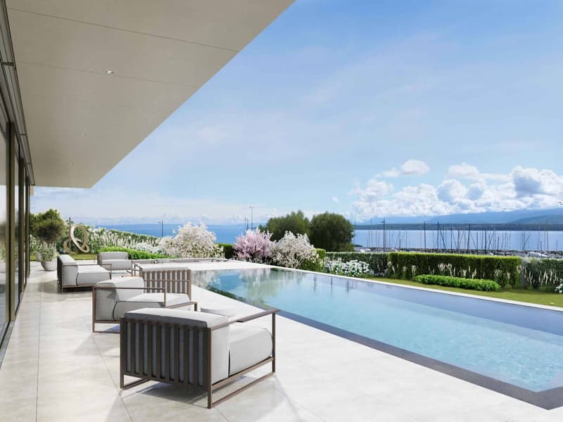 Villa d'exception au bord du lac - piscine miroir & espaces bien-être (10)