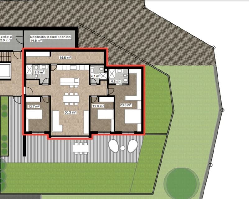 Interesting project for a 4 ½-room apartment with garden and garage (3)