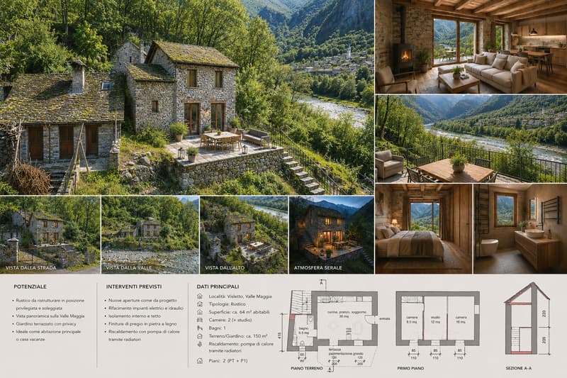 Rustico Ticinese con Vista sulla Valle Maggia – Un Rifugio Autentico da Trasformare nel Tuo Sogno (4)