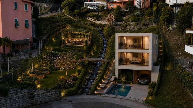 Terreno edificabile con progetto approvato e vista lago a Gordola (2)