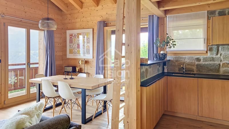 CHALET 3,5 PIÈCES VUE PANORAMIQUE ET NATURE AU COEUR DES 4 VALLÉES (3)