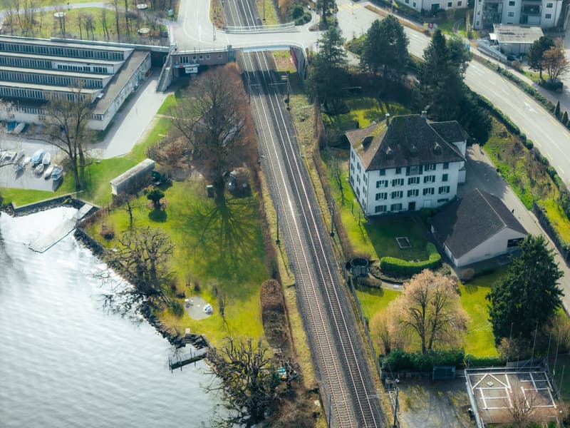 Historisches MFH mit 3 Einheiten und privatem Seepark mit EFH in Richterswil (3)