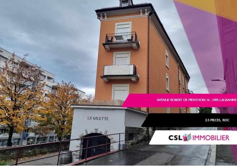 2.5 Appartement chambre Dans Lausanne (1)