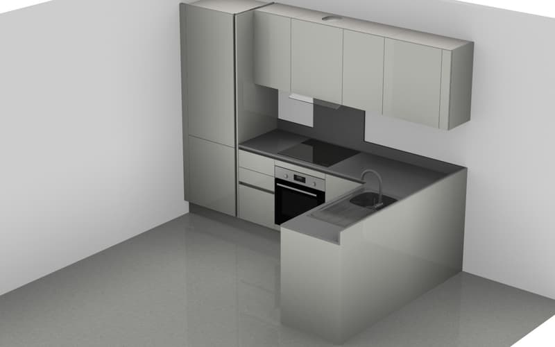 kitchen with oven, sink, countertop, cabinets, and a stove