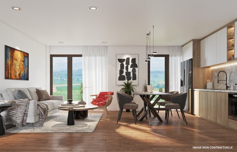 TERRASSE DE 24 M2 ! 3,5 pces à 5 kms de Romont ! (4)