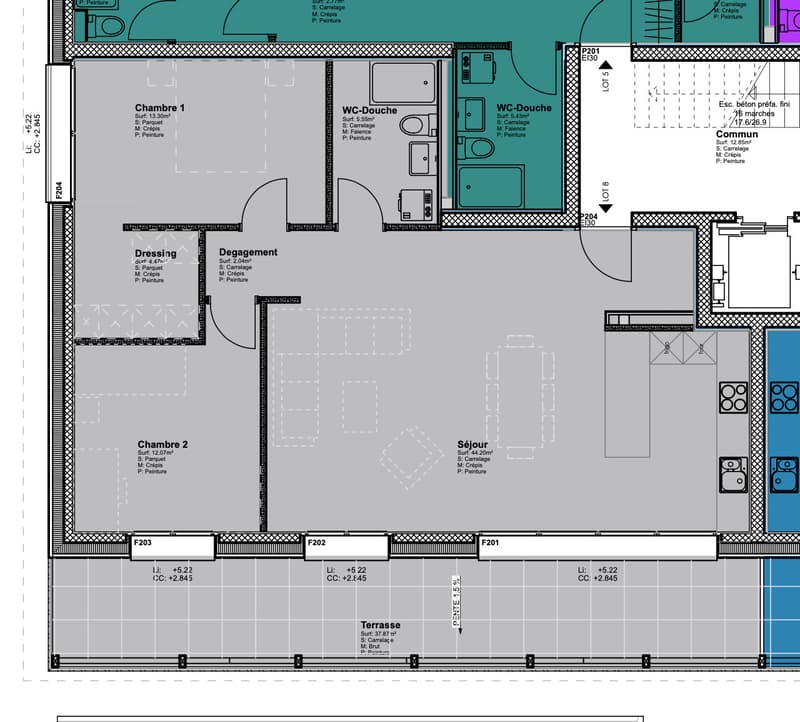 TERRASSE DE 24 M2 ! 3,5 pces à 5 kms de Romont ! (7)