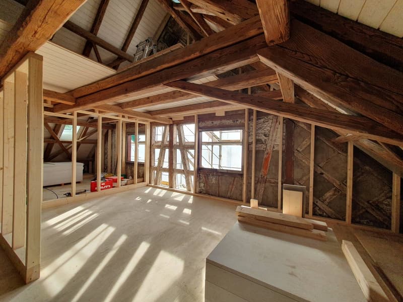 Baustelle Blick zu Wohnen