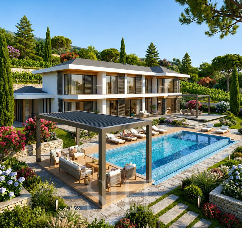 Elegante Villa contemporaine vue lac (1)