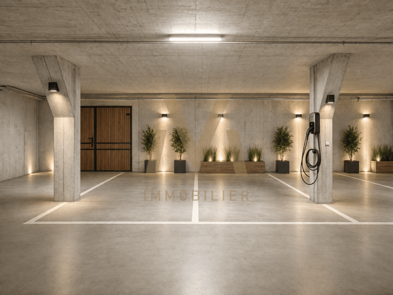 2 places de parc en halle souterraine