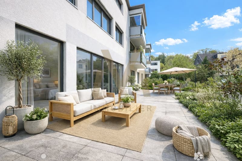 Terrasse ensoleillée