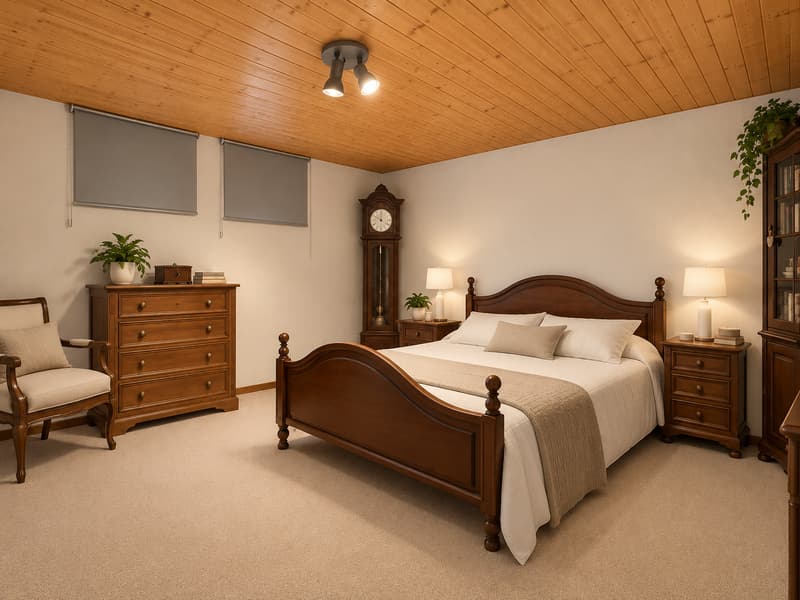 Chambre à coucher au sous-sol