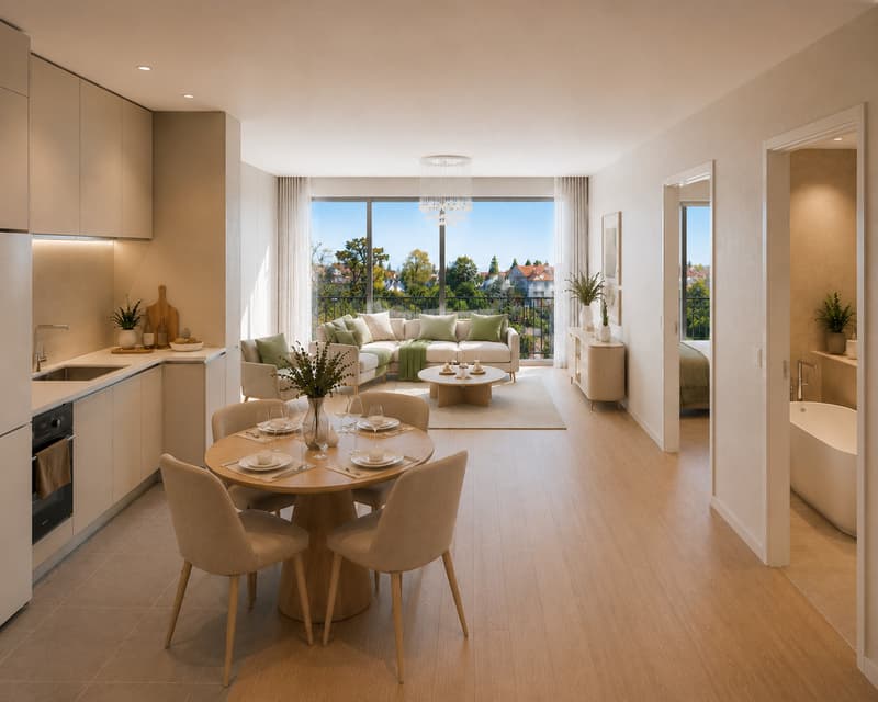 A VENDRE SUR PLANS APPARTEMENT 2,5 PCES (61 M2 PPE) AU 1ER ETAGE (2)