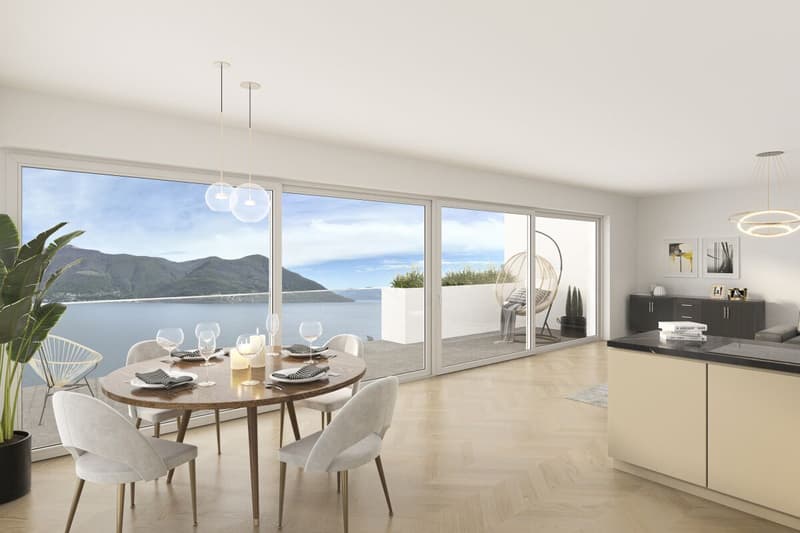 Residenza Riasco Riva, Appartamenti di 4.5 locali, Vista lago, Brissago (5)
