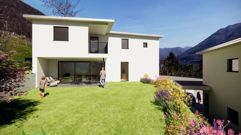 Terreno Edificabile, Progetto Approvato Per 2 Case, Mezzovico (4)