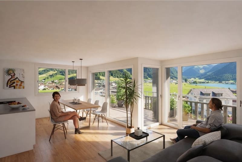2.5-Zimmer mit Seesicht, sonnigem Balkon - Euthal RESERVIERT (2)
