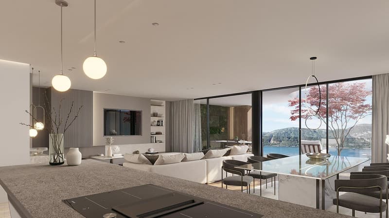 AFFACCIO ESCLUSIVO SUL LAGO: ELEGANTE 5.5 LOCALI CON AMPIA TERRAZZA (9)