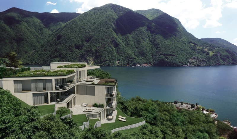 LUSSUOSO APPARTAMENTO CON GIARDINO PANORAMICO E VISTA LAGO (14)