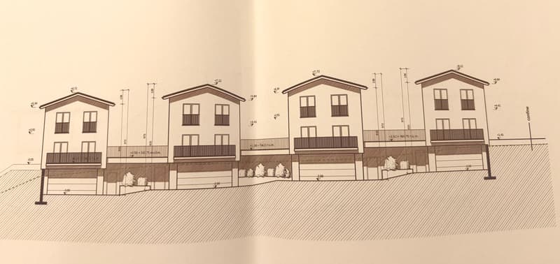 Terreno con progetto approvato per 4 case a Lugano-Valcolla (1)