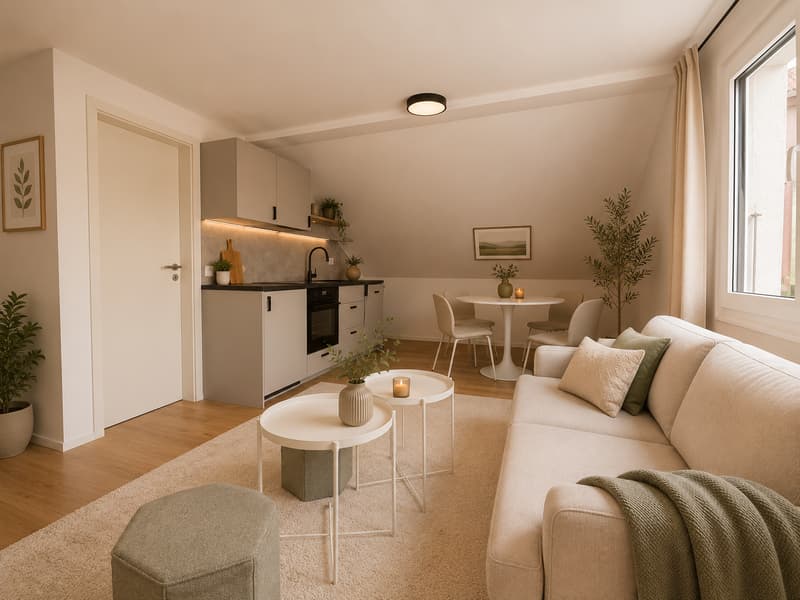 1 Zimmer Wohnung Möbliert ! Frisch Renoviert (4)